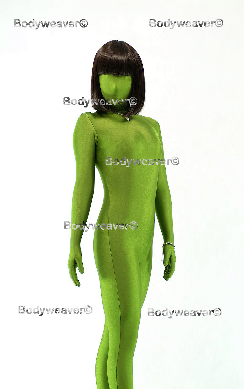 A030 Shiny Forest Green Zentai